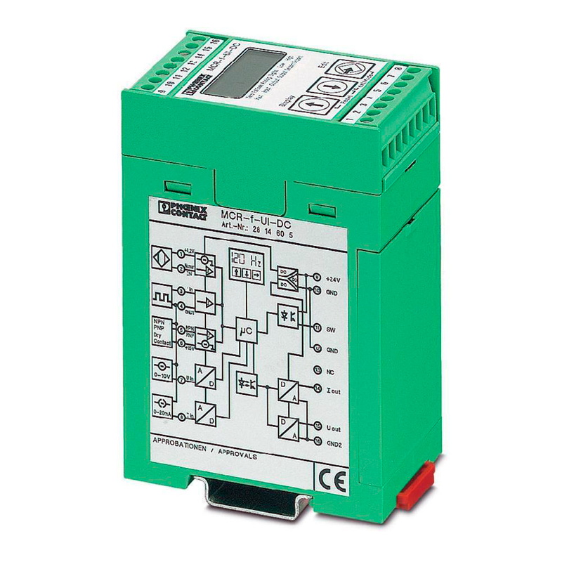 Выходной измерительный преобразователь. Измерительный преобразователь частоты Phoenix. MCR преобразователь. Линейный измерительный преобразователь. MCR-F-UI-DC - 2814605 схема подключения.