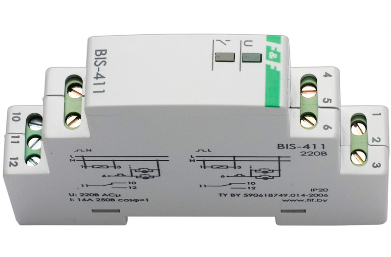 Импульсное реле 220в схема