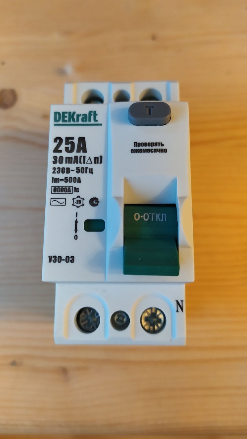 dekraft узо 2p 25а 30ма ac