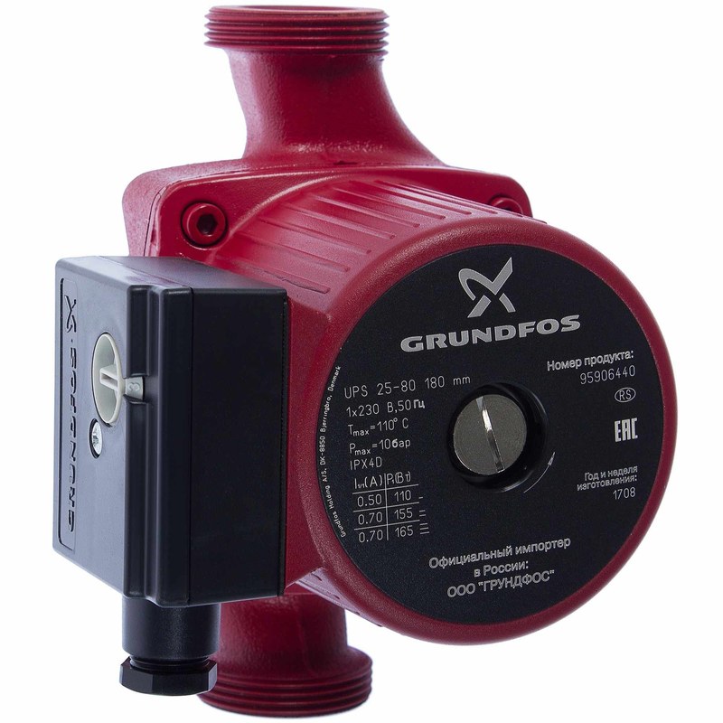 насос grundfos ups 25 80 95906440