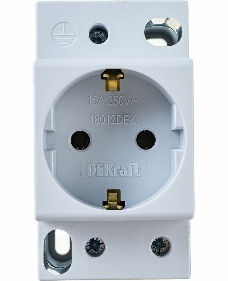 розетка модульная dekraft рм102 2р 16а