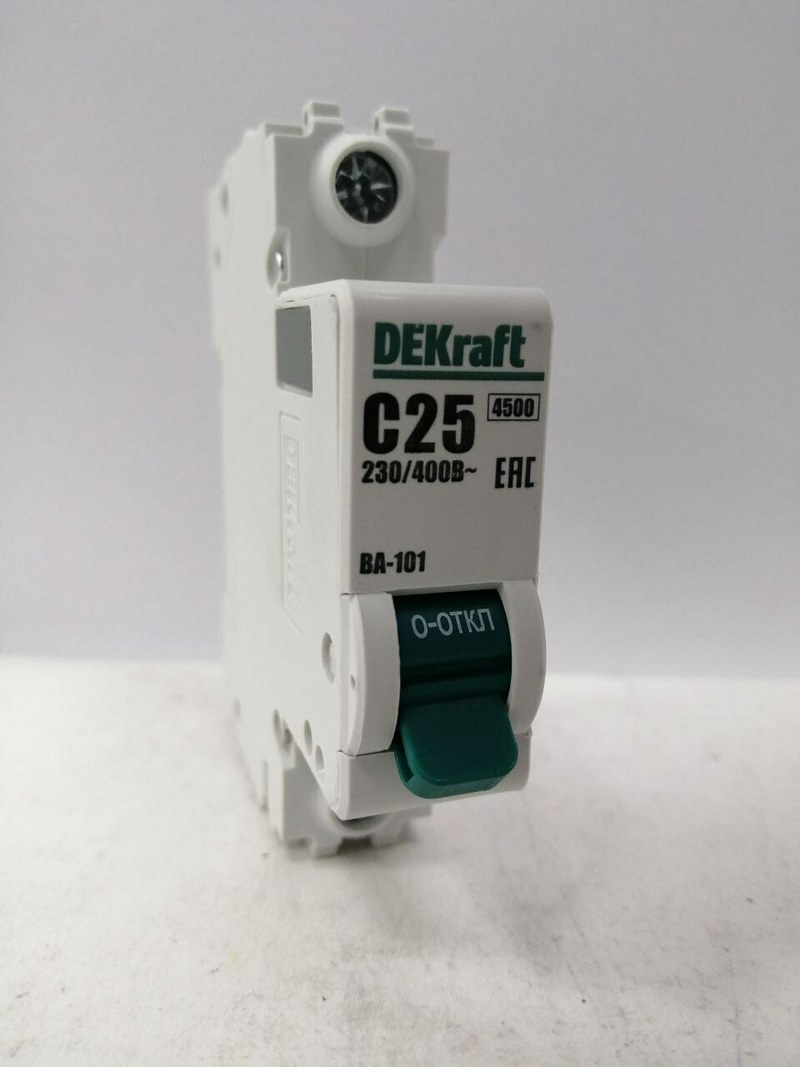 автоматический выключатель dekraft 25а 1п