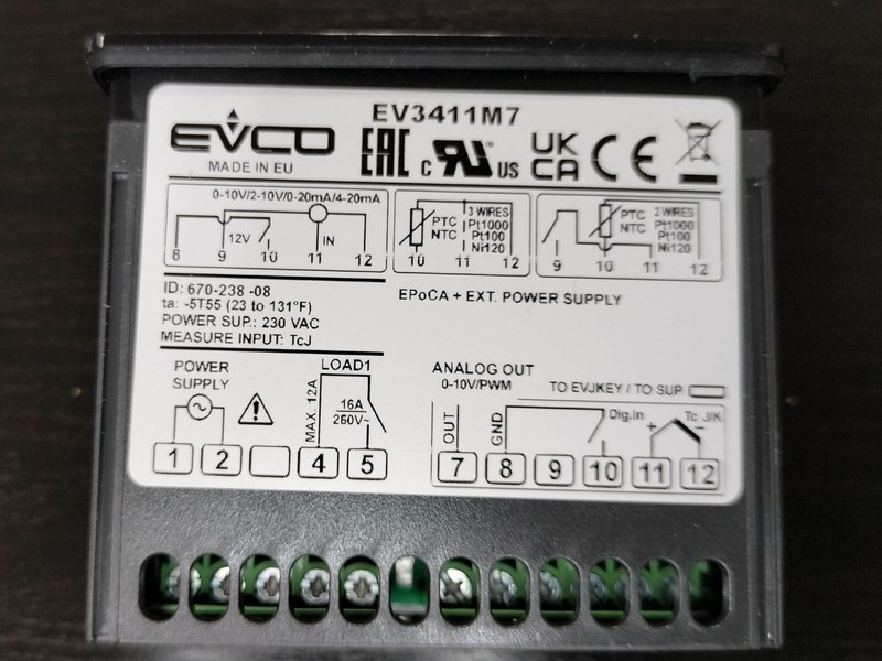 контроллер evco ev3411m7