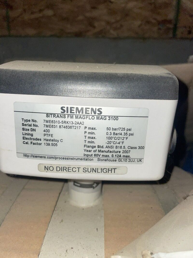 Использование расходомера Mag 3100 Siemens