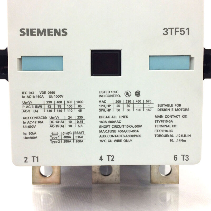 Контактор Siemens 3TF51