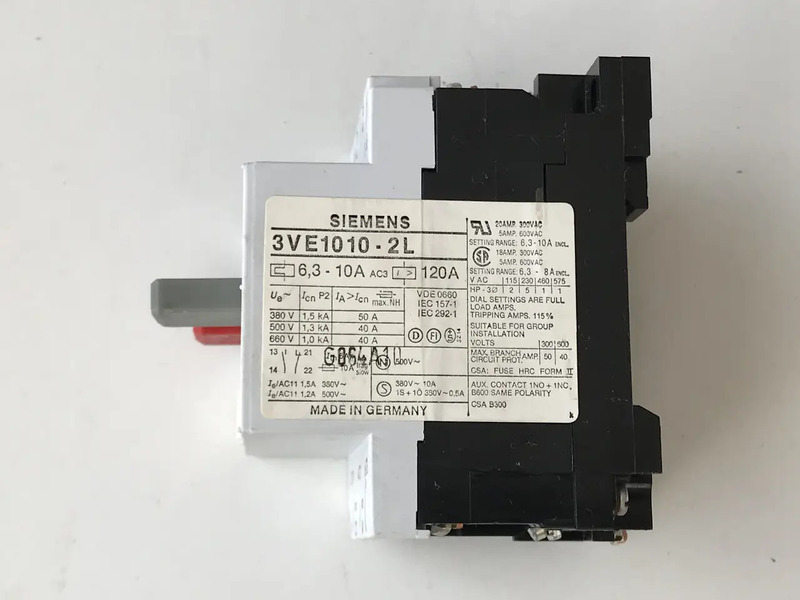 Автоматический выключатель защиты двигателя Siemens 3VE1 1.0-1.6A