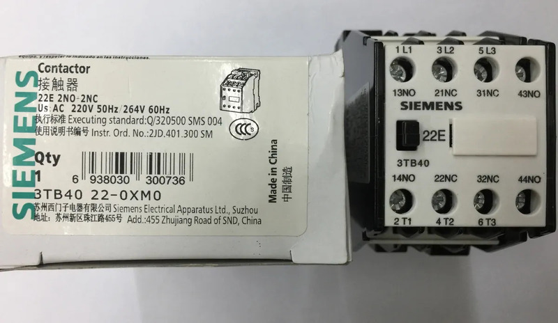 Контактор 3TB40 11 0A 22A Siemens 