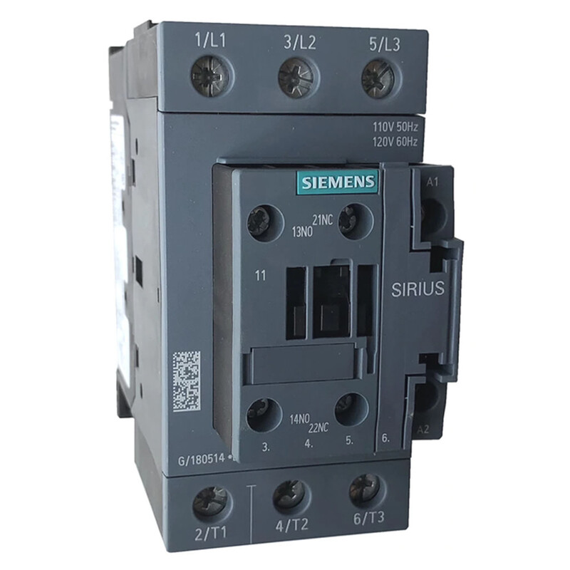 Контактор Siemens 3RT2036-1AK60: 380В, 22кВт, 110В