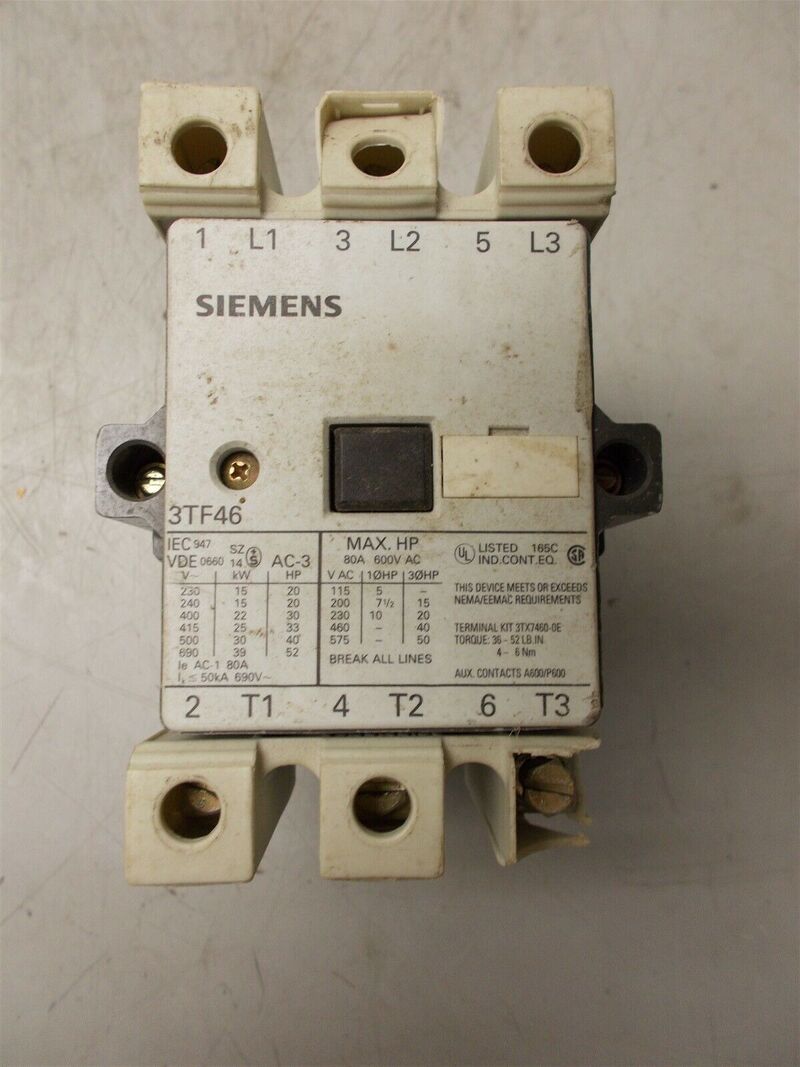 Контактор 3TF46 80A 220V Контактор 3TF46 80A 220V