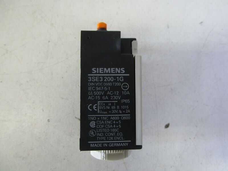 Концевые выключатели Siemens 3SE3200-1G 1NO+1NC 10A 500V 