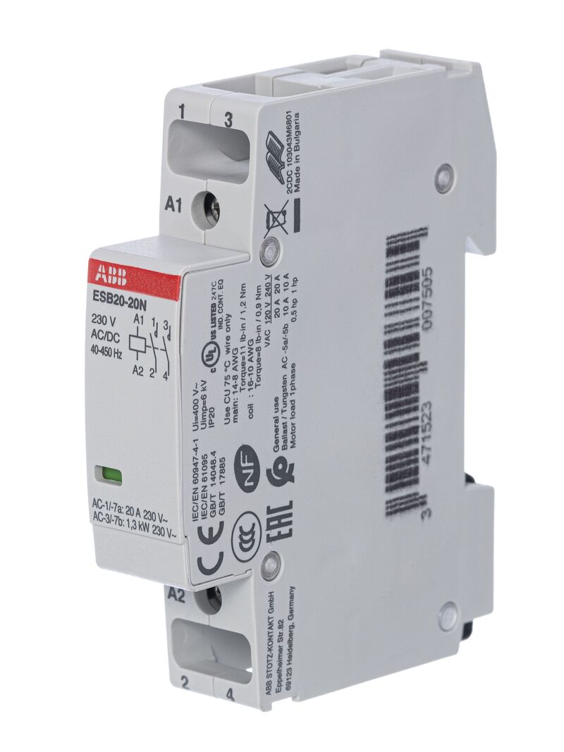 Модульный контактор ABB 1SBE121111R0620 20A: Надежность и эффективность для ваших электросистем Модульный контактор ABB 1SBE121111R0620 20A: Надежность и эффективность для ваших электросистем