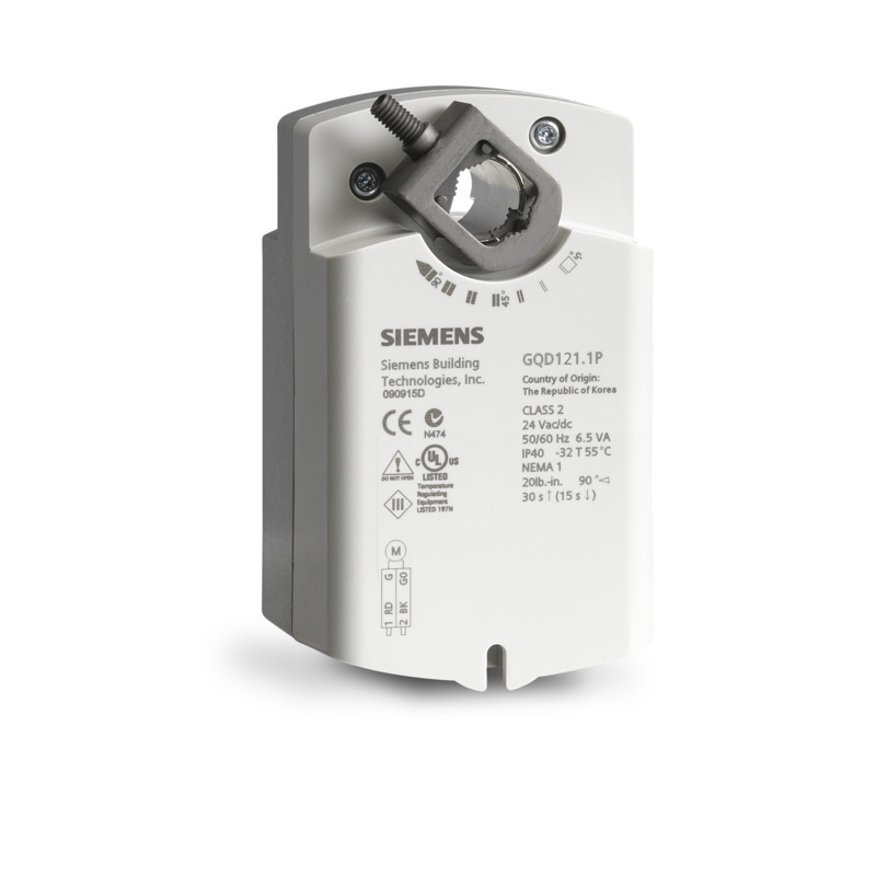 Размеры привода заслонки Siemens GQD 126.1A Размеры привода заслонки Siemens GQD 126.1A