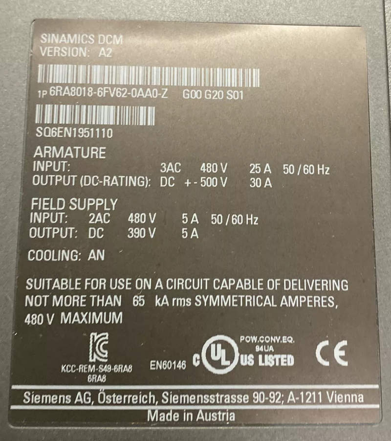 siemens sinamics dcm 6ra8018 6fv62 0aa0 z siemens sinamics dcm 6ra8018 6fv62 0aa0 z
