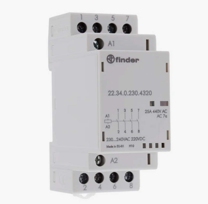 контактор модульный 4no 25а finder контактор модульный 4no 25а finder