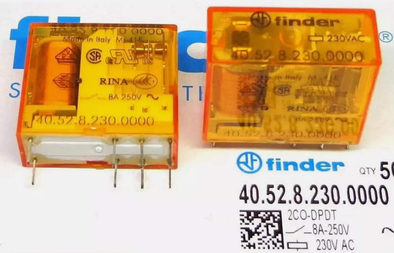 реле миниатюрное 2co 8а 230в finder