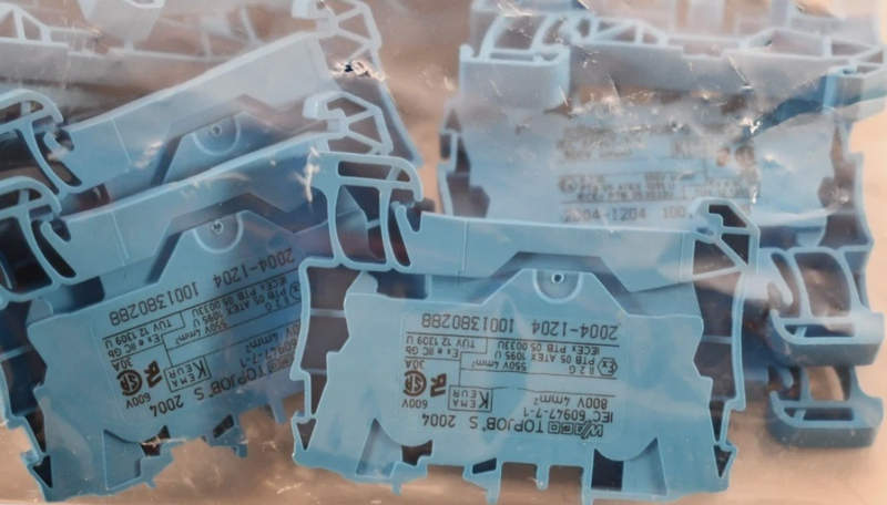 клемма проходная на din рейку wago