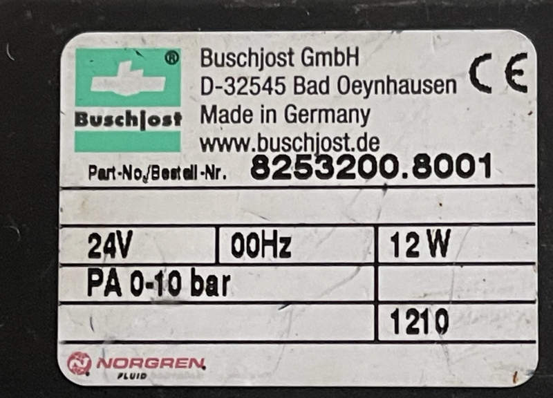 клапан buschjost 8256214.8001.02400