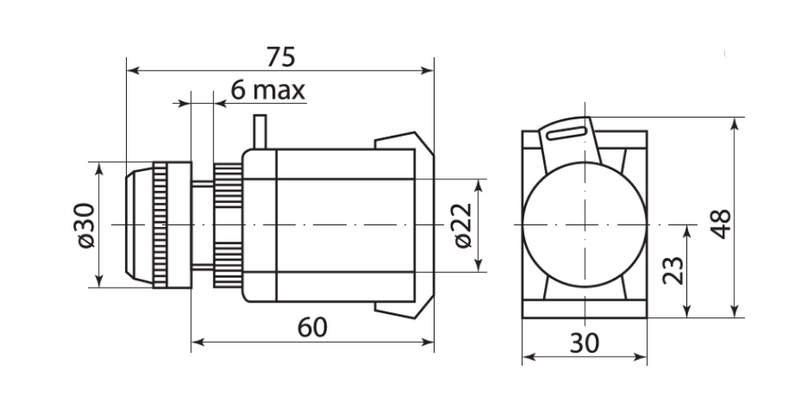 кнопка tdm ablfs-22