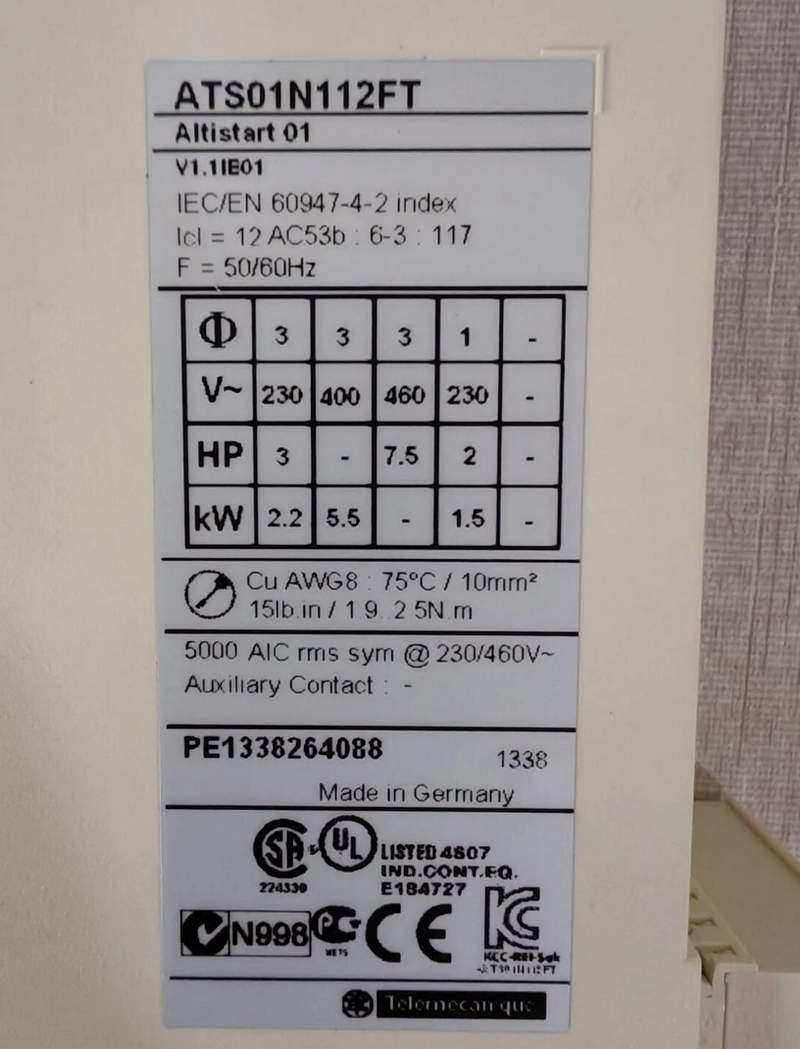 schneider electric ats01n112ft устройство плавного пуска schneider electric ats01n112ft устройство плавного пуска