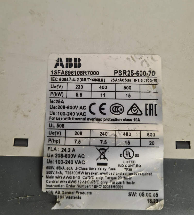 abb psr25-600-70 abb psr25-600-70