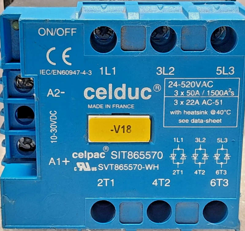 твердотельное реле 3-х фазное sit865570, celpac 3x22a-24-520v твердотельное реле 3-х фазное sit865570, celpac 3x22a-24-520v