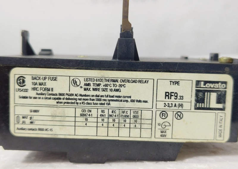 тепловое реле lovato rf9 33 2,0 - 3,3 a тепловое реле lovato rf9 33 2,0 - 3,3 a