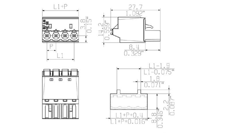 штекерный соединитель weidm ller blf 5.08hc-24-180f sn or bx