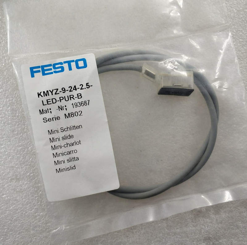 электроразъём с кабелем festo kmyz-9-24-2,5-led-pur-b