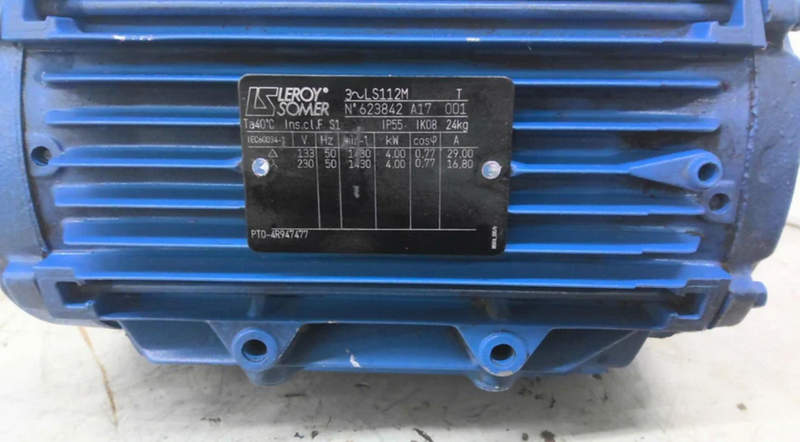 leroy somer 4p lsmv 112mu 4kw ls2-ie2 b35 230vd-400vy 50hz
