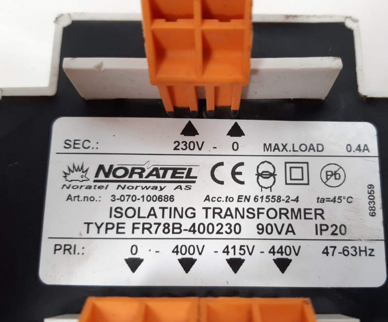 noratel fr78b-400230 90va ip20 400v-230v