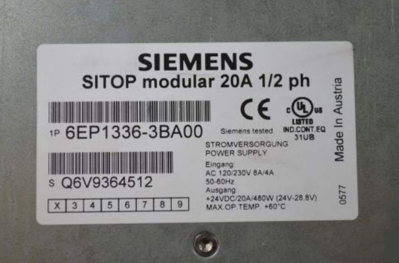 блок питания стабилизированный siemens 6ep1336-3ba00