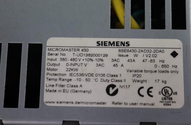 siemens micromaster 430 купить