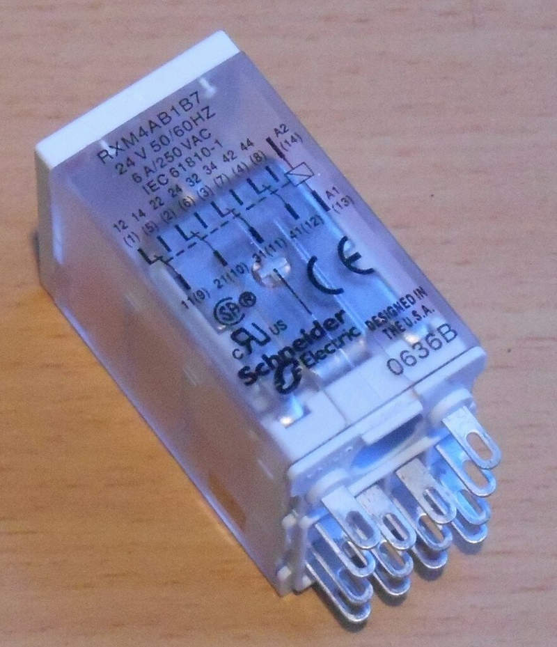 промежуточное реле schneider electric rxm4ab1b7