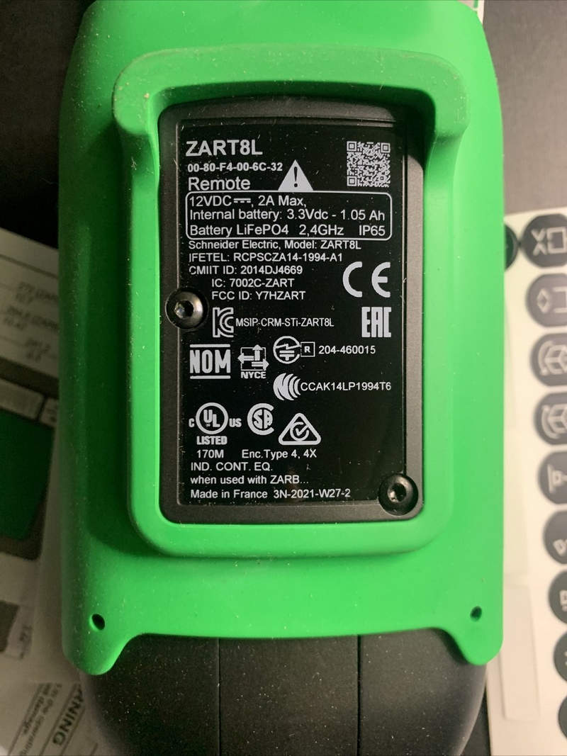 пульт радиоуправления краном schneider electric zart8l