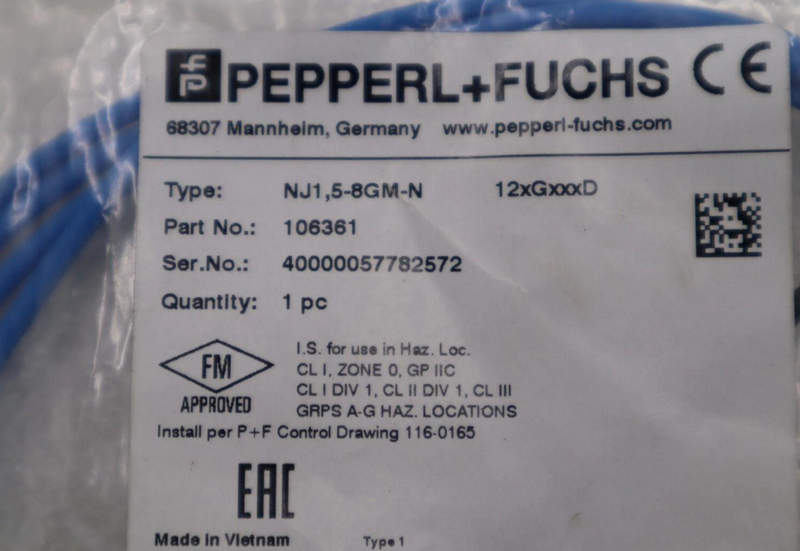 датчик индуктивный pepperl fuchs nj1 5-8gm-n-v1