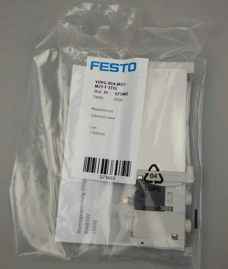 распределитель с электромагнитным управлением festo vuvg-b14-m52-mzt-f-1t1l 573483