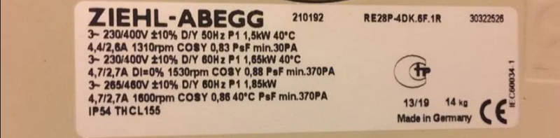 ziehl abegg re28p 4dk 6f 1r