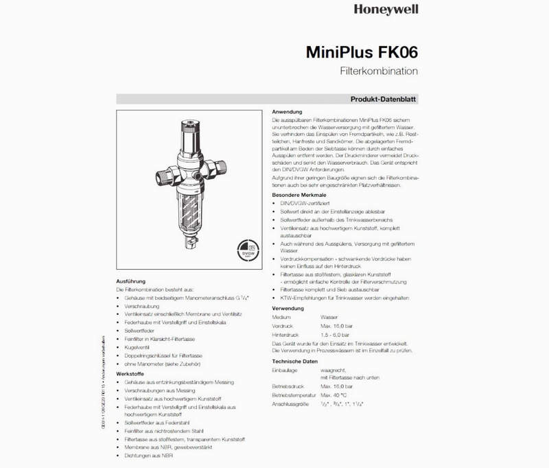 регулятор давления fk06 honeywell