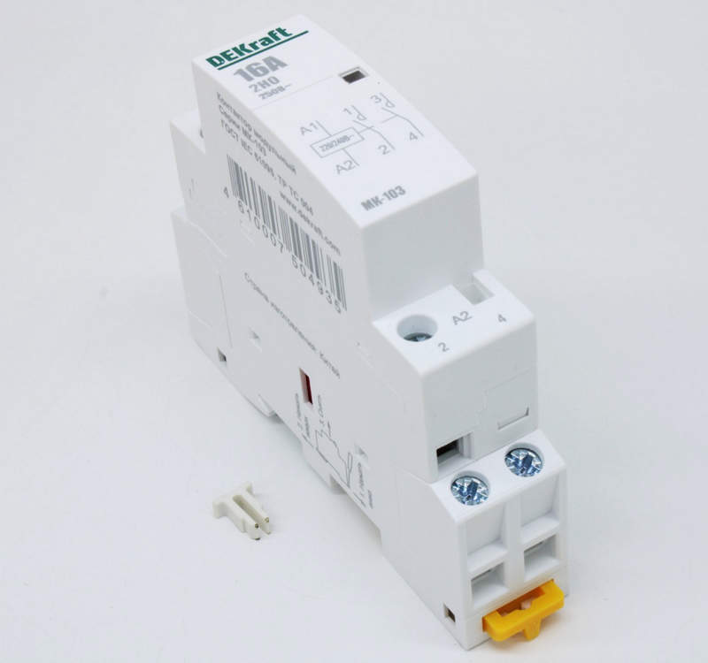 контактор модульный 16а dekraft мк 103