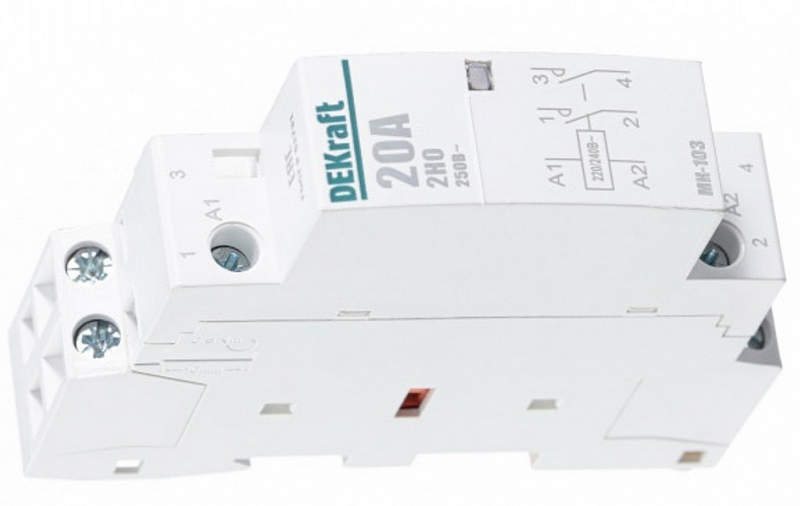 dekraft контактор 20а