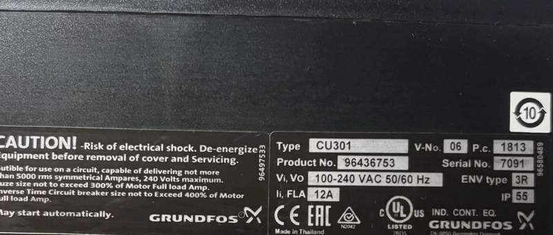 блок управления grundfos cu 301