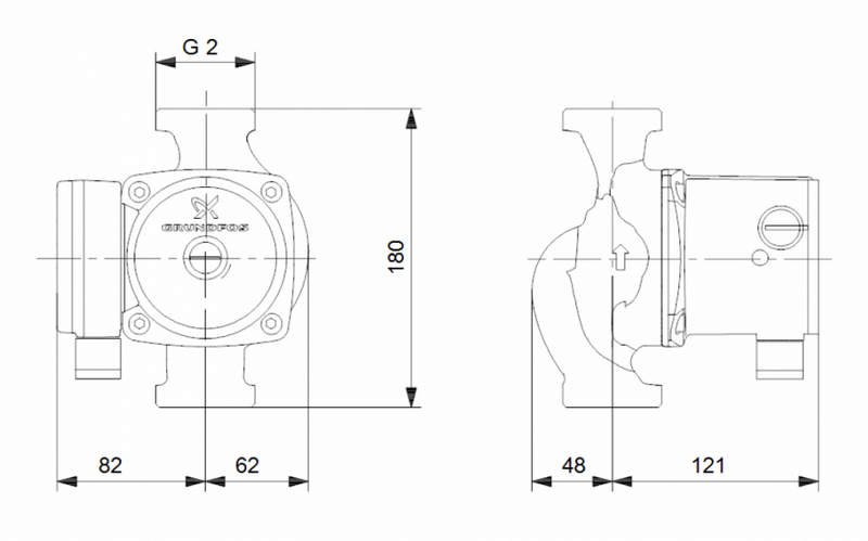 габариты насоса grundfos