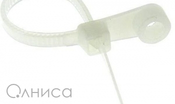 Хомут кабельный 3.6х100 нейл. бел. с отверстием для крепления (уп.100шт) EKF plc-c-o-3.6x100 (упаковка из 100) EKF