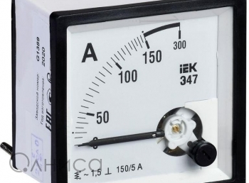 Амперметр Э47 72х72мм 150/5А кл. точн. 1.5 ИЭК IPA10-6-0150-E IEK