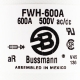 FWH-600A Предохранитель Bussmann