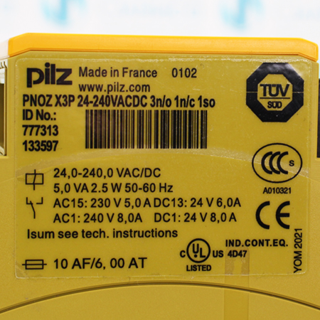 PNOZ X3P 24-240VACDC 3N/O 1N/C 1SO 777313